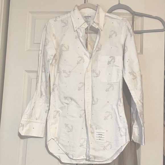 Thom Browne embroidery anchor shirt man